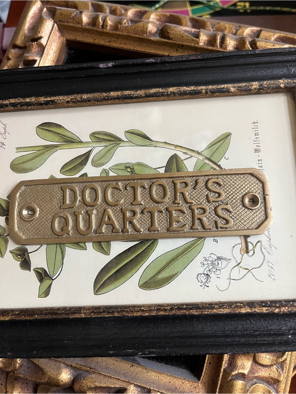 Vintage Brass door sign - DOCTOR’S QUARTERS